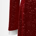 thumbnail image 7 of IWRICH Formal Sequin Velvet Mini Dress for Women Fashion Long Sleeve a Line Sparkly V Neck Glitter Short Dresses Red XXXXXL, 7 of 7