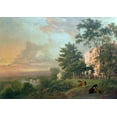 thumbnail image 2 of Barrett, George 32x24 White Modern Wood Framed Museum Art Print Titled - A View From The Terrace, Richmond Hill, 2 of 4