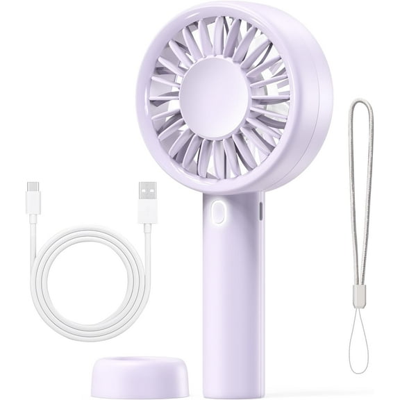 Handheld Turbo Fan Strong Wind Mini Portable Fans, Hand Held USB-C Rechargeable Travel Fan for Indoor Makeup Office Desktop and Outdoor Beach, for Women Girl Men Boy