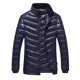 thumbnail image 2 of Chaquetas de plumas para hombre, abrigo ajustado para hombre, acolchado corto, ligero, parkas acolchadas, ropa de abrigo de invierno, ropa de abrigo de estilo coreano, 2 of 5