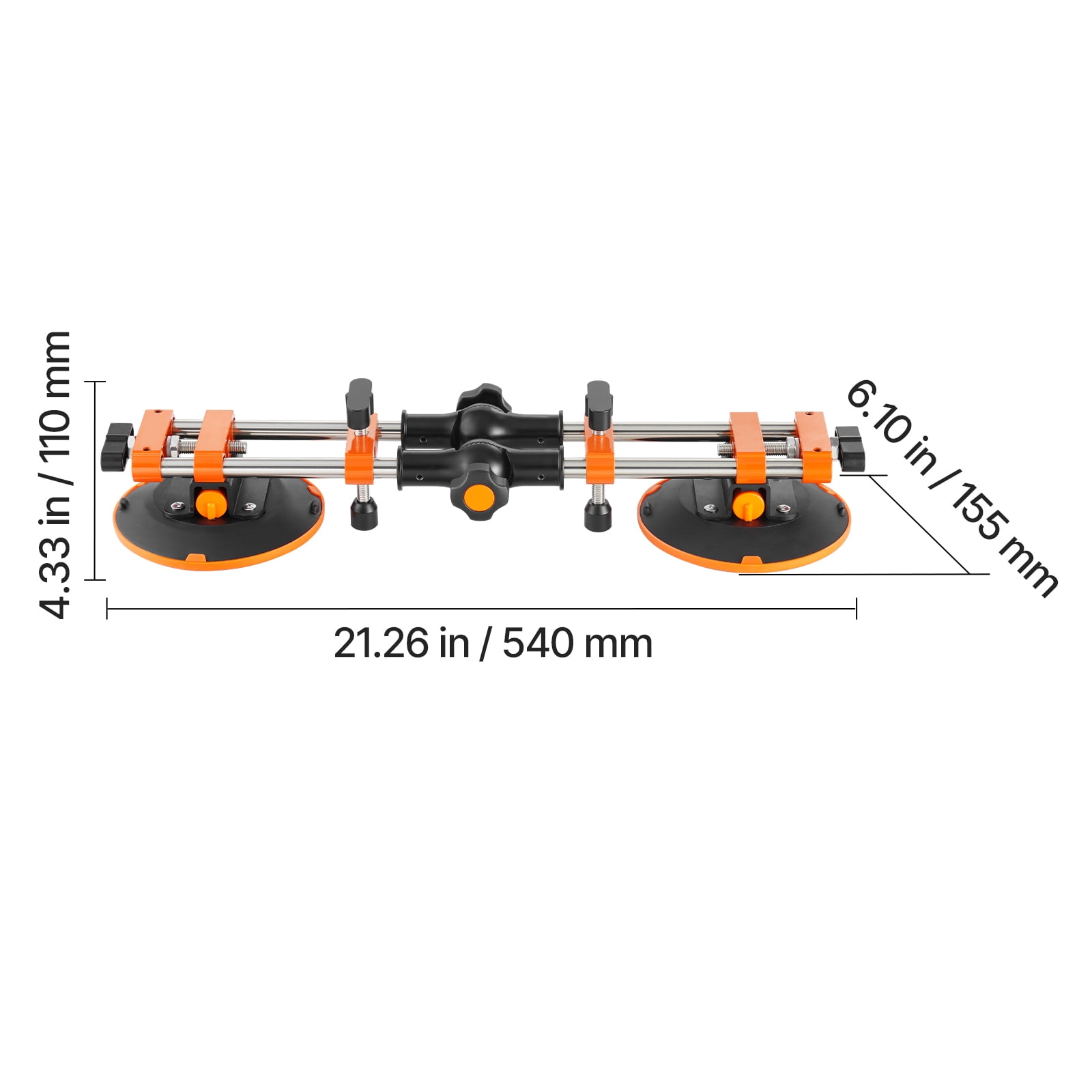 KFFKFF Uninterrupted Seam Setter, Dual Pack Stone Seam Setter with 6-inch Vacuum Grip, Seam Connector for Seam Merging & Balancing, 90°-120° Modifiable, Worktop Installation Instrument