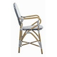 thumbnail image 3 of Safavieh Hooper Outdoor Stacking Arm Chair, Set of 2 - Navy/White, 3 of 14