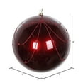 thumbnail image 3 of Vickerman 6" Wine Candy Finish Curtain Ornament with Glitter Accents, 3 per Bag, 3 of 4