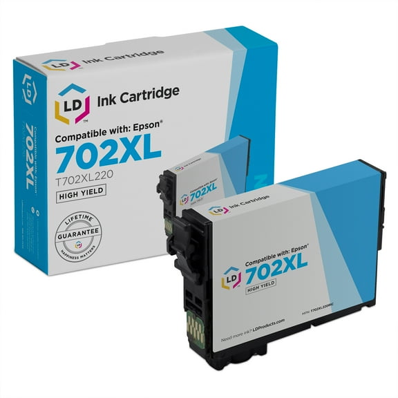 LD Products Compatible Replacement for Epson 702XL T702XL220 High Yield Cyan Ink Cartridge