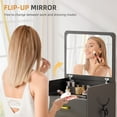 thumbnail image 4 of VKCC 3 in 1 Compact Vanity Desk Set with Flip Top Mirror Makeup Dressing Table with Stool and Drawers for Small Spaces, Black, 4 of 9