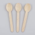 thumbnail image 2 of Wooden Disposable Spoons, 100pcs,  6in Biodegradable Spoons, Compostable Spoons, Wooden Craft Spoons, Dessert Spoons, Wooden Spoon Samples, Party, Cake Spoons Chocolate Stirrers, 2 of 9