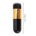 thumbnail image 2 of Unique Bargains 1 Pc Lightweight Cosmetic Brush for Business Travel Black Gold Tone Rubber Handle Nylon Wool, 2 of 5