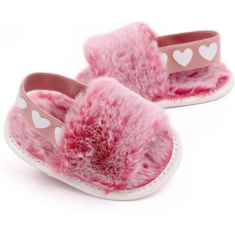 Pack Infant Baby Girls Sandals Elastic Back Strap Flats Slippers