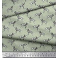 thumbnail image 2 of Soimoi Poly Georgette Fabric Dalmatian Dog Printed Fabric 1 Yard 52 Inch Wide, 2 of 3
