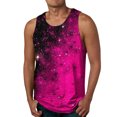 thumbnail image 1 of Fashnice Débardeurs pour Hommes Imprimé Ciel Étoilé Été Sans Manches T-Shirts de Course Décontractés Style D TP, 1 of 2