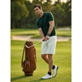 thumbnail image 6 of MEILIHUA Men's 9" Golf Shorts with Hidden Expandable Waist, Flat Front Dress Shorts, Lightweight Performance Bermuda, 6 of 11