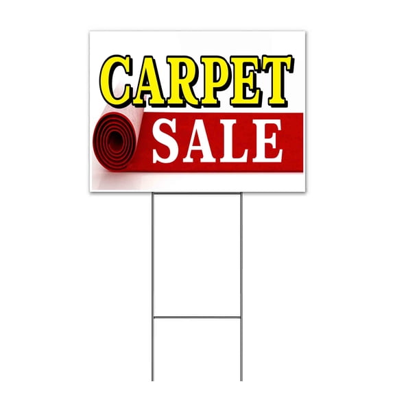 Carpet Special Clearance (18" x 24") Yard Sign, Includes Metal Step Stake