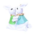 thumbnail image 3 of Figura decorativa de conejos besándose de Pascua Strade Fareast Limited escultura de resina impermeable, 3 of 8