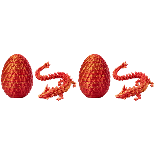 Dragón Impreso en 3D 8.7 Cristal Con para Regalo () Rojo