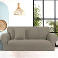 thumbnail image 2 of Unique Bargains Solid 1/2/3 Seater Sofa Cover Stretch Couch Slipcover Beige Sofa, 2 of 8