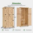 thumbnail image 4 of MCombo Wood Sheds & Outdoor Storage , Garden Tool Shed with Lock, Wooden Outdoor Storage Cabinet with Double Doors for Patio 1628, 4 of 7