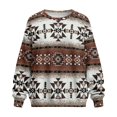 thumbnail image 4 of HELLHERO Aztec Print Sweatshirt for Women Casual Long Sleeve Sweatshirt Plus Size Fall Fashion Crewneck Pullover Tops Size XL, 4 of 7