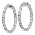 thumbnail image 3 of Auriga Fine Jewelry 14K White Gold 4.84ct Lab Grown Diamond Hoop Earrings for Women, 3 of 6