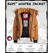 CANADA WEATHER GEAR Boys' Winter Coat - Heavyweight Bomber Parka Ski Jacket (Size: 8-20)