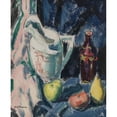 thumbnail image 2 of Alfred Henry Maurer 15x18 Black Ornate Wood Framed Double Matted Museum Art Print Titled - Still Life with Pitcher and Fruit, 2 of 5
