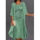 thumbnail image 1 of Puntoco Conjunto de vestido de gasa con cuello redondo y media manga con estampado suave y temperamento de verano para mujer Puntoco Puntoco-1852, 1 of 6