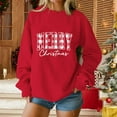 thumbnail image 5 of Craaazy Women's Casual Christmas Crew Neck Long Sleeve Pullover Tops Fashion Fall Winter Sweatshirts Comfortable Blouses Gifts, 5 of 5