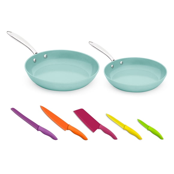 PAQUETE 2 SARTENES 20 Y 24 CM CON KIT CUCHILLOS PROFESIONALES JADE COOK NUEVA GENERACION
