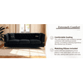 thumbnail image 5 of Newest 82.67" Black Velvet Chesterfield Sofa - Mid-Century Modern 3-Seater with Gold Legs for Primary Living Space​, 5 of 22