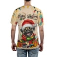 thumbnail image 5 of Merry Christmas Santa Pug Scarf Twinkling Lights Xmas Holiday All Over Print 3D Shirt Unisex Merch Dog Lover Gifts - 00022, 5 of 6