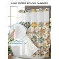 thumbnail image 4 of No Hook Cloth Fabric Shower Curtain with Snap in Liner, Farmhouse Morocco Waterproof Shower Curtains Set with See Through Top Window, Boho Abstract Shabby Texture Art Bath Curtains Shower 72"x72", 4 of 6