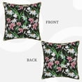 thumbnail image 3 of Haiem Lilies Flowers Print Velvet Soft Solid Decorative Square Throw Pillow Covers Set with Elegant Piping Christmas Cushion Case for Sofa Bedroom Car-16"x16", 3 of 8