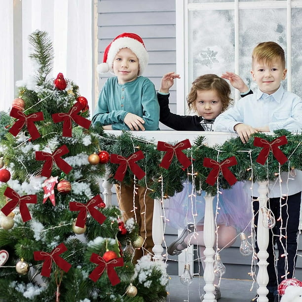 Christmas Decoration Christmas Tree Decoration Small Hanging Deluxe Bow Set