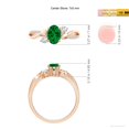 thumbnail image 5 of ANGARA Nature Inspired Oval Lab Grown Emerald Twisted Vine Engagement Ring for Women in 14K Rose Gold (Size-7x5mm) | May Birthstone, Anniversary, Jewelry Gift for Women | Lab-Grown Emerald Ring, 5 of 8