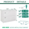 thumbnail image 3 of STANI Metal Lateral File Cabinets with Lock,2 Drawer Steel Wide Filing Organization Storage Cabinets,Home Office Furniture for Hanging Files Letter/Legal/F4/A4 Size, 3 of 7