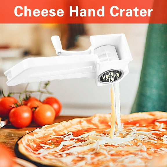 CQCYD under $5 Rotary Cheese Grater, Stainless Steel Rotary Cheese Grater Hand Crank Grinder, Two in One Cheese Grinder with Dual Grating Drums, Manual Cheese Shredder for Hard Cheese Chocolate