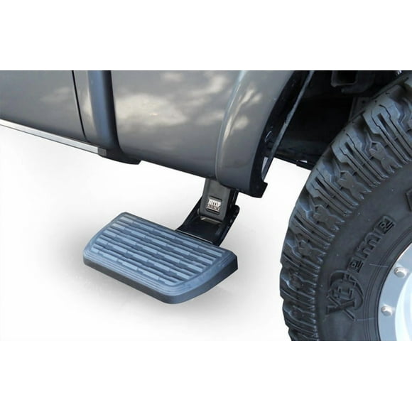 Fits 2019-2023 Ram 3500 Amp Research Truck Step 75419-01A BedStep 2; Side Mounted; Single; Flat Step; 300 Pound Weight Capacity; Retractable; Black; Die Cast Aluminum