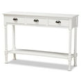 thumbnail image 2 of Baxton Studio Garvey Modern Metal Console Table, Drawer Included, White, 2 of 9
