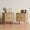 OAK, variant on YouTrend Nightstands Set 0f 2 with 2 Drawers,Beside Table with Fluted Design ,End Table with Solid Wood Legs for bedroom
