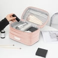 thumbnail image 4 of Open-Top Tote Makeup Bag, Large Capacity Travel Cosmetic Organizer with Multiple Compartments, Soft Fabric Design, 4 of 8