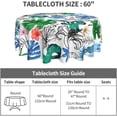 thumbnail image 4 of Tropical Palm Leaves Tablecloth Round 60 Inch Summer Flora Tablecloth Washable Blue Green Banana Leaf Table Cloth for Kitchen Dinner Room Holiday Picnic Party Camping Patio Indoor Outdoor Home Decor, 4 of 6