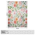 thumbnail image 4 of Nawypu  Floral Blanket Flower Blanket Botanical Spring Flowers Blanket Floral Throw Blanket Soft Cozy Warm Plush Flannel Blanket Gift for Woman Flower Lover Couch Bed Living Room Decor, 4 of 6