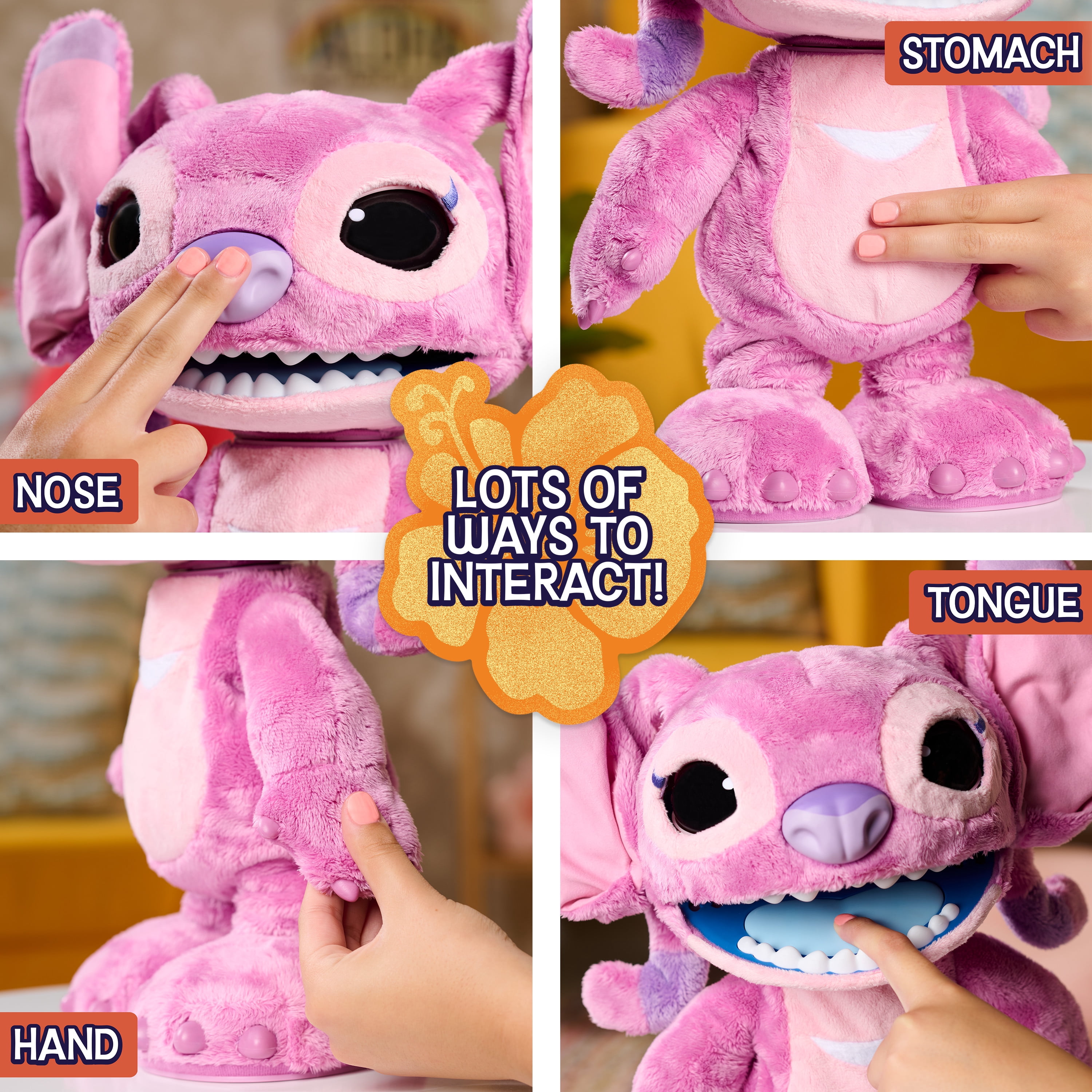 Disney Stitch Ultimate Angel Interactive 17" Plush Toy, 100+ Sounds & Reactions, Kids Ages 3+