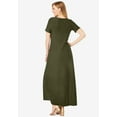 thumbnail image 3 of Jessica London Women's Plus Size T-Shirt Casual Short Sleeve Maxi Dress, 3 of 5
