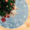 thumbnail image 2 of Christmas Tree Skirt, Christmas Shining Silver Snowflakes New Year Xmas Tree Skirts 36 in Tree Skirt Holiday Party Garden Round Seasonal Tree Stand Mat Tree Skirt Decor, 2 of 6