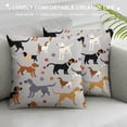 thumbnail image 3 of Chilfamy Paw Prints Pillow Covers Short Plush Fabric Indoor Outdoor Pillow Case Square Design 1PC 24x24in, 3 of 5