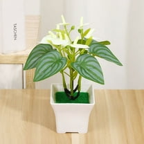 Zhuge 1pcs Simulation Plant Potted Plant Small Fake Potted Plants Mini Artificial Desk Plants for Indoor Farmhouse Office Table Shelf Bathroom Decor(A81)