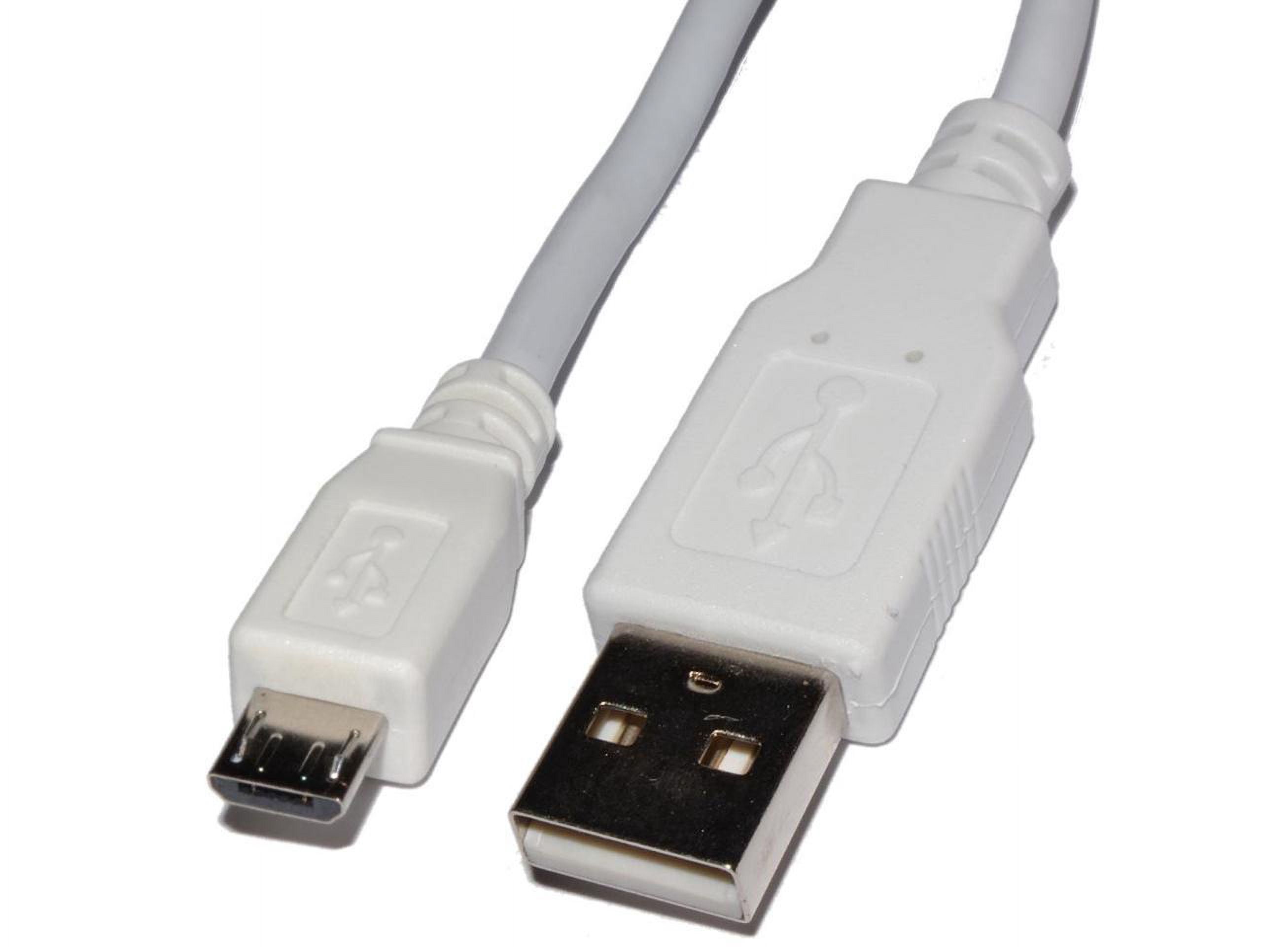 4XEM 10Ft Micro Usb Cable Data Sync Charge Samsung Kindle, 4XMUSB10WH (TC4738)