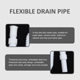 thumbnail image 2 of 2 Pcs Washer Machine Hose Washing Hoses Water Flexible Drain Sink Tube White Soft Rubber Steel, 2 of 6