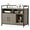 Oak Gray, variant on RONG-3 Cat Litter Box Enclosure - Cat Washroom Hidden Furniture with Front Entry, Scratcher, 2-Door Storage Cabinet, 2 Compartments, Air Vents, Metal Frame, Wooden Pet Crate House ,Marble White