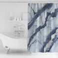 thumbnail image 2 of Marble Texture Shower Curtain Set ，Waterproof Fabric Shower Curtains Light Blue Crack Abstract Modern Shower Curtains for Bathroom,Bathroom Decor 54x"78", 2 of 6